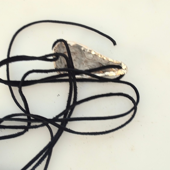 Art Nouveau Floral Sterling Leather Cuff Wrap Tie - Picture 8 of 8